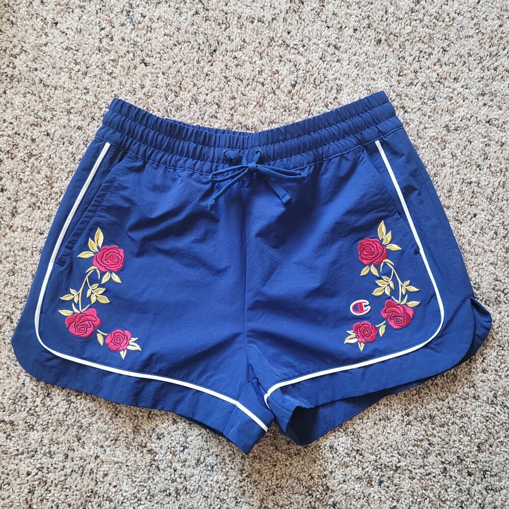 NWT Standard Goalkeeper Champion Shorts / blue with red roses